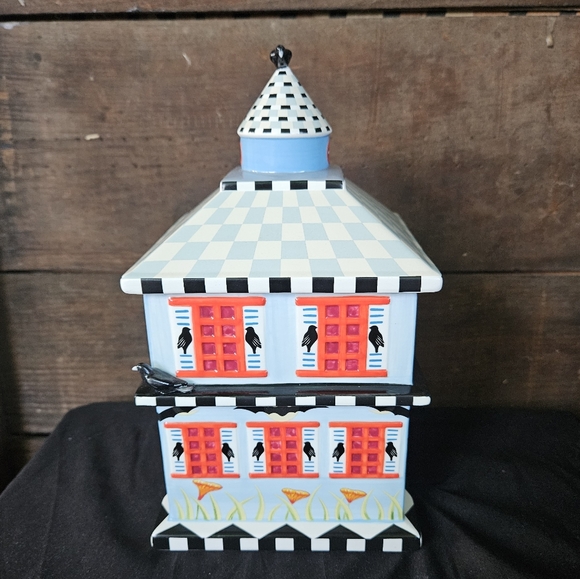 Mackenzie Childs Spooky House Halloween Cookie Jar - Picture 2 of 11